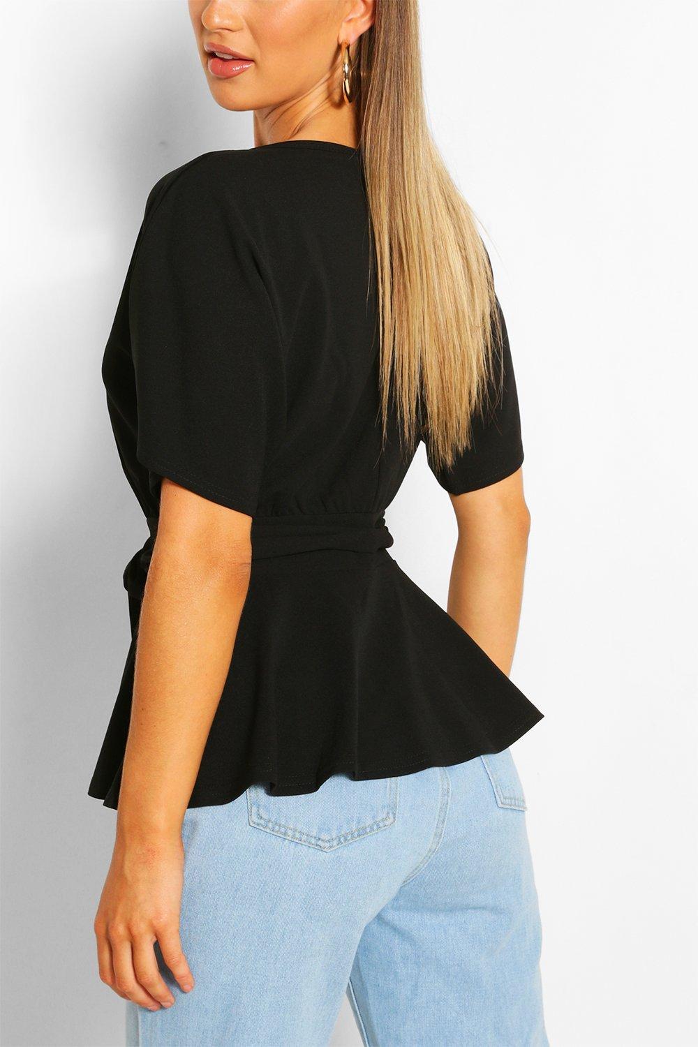 Black hotsell belted top