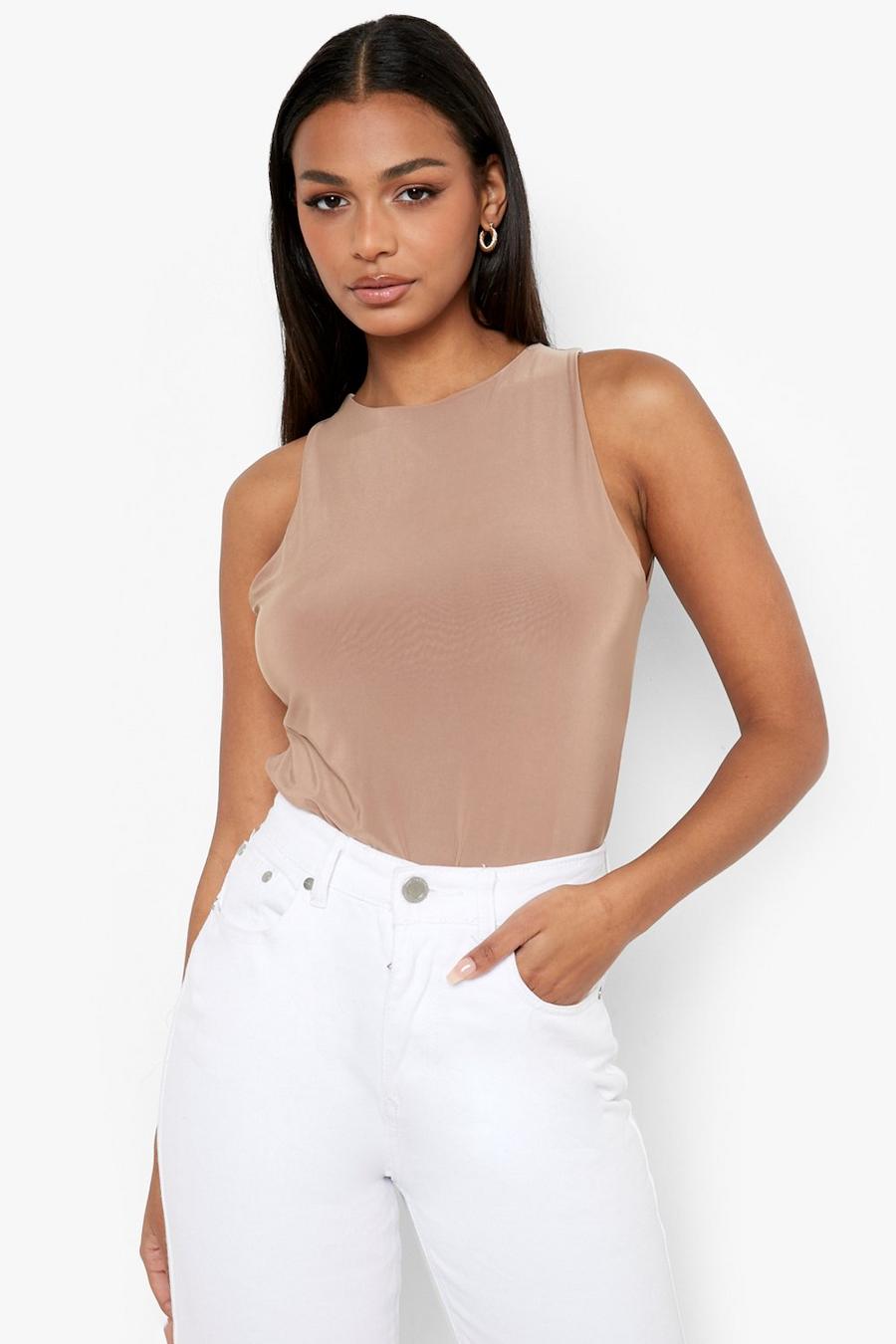 Camel Double Layer Bodysuit image number 1