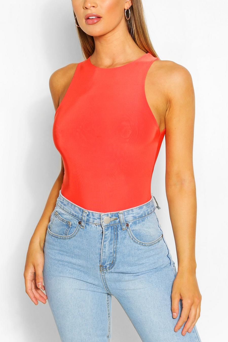 Red Double Layer Bodysuit image number 1