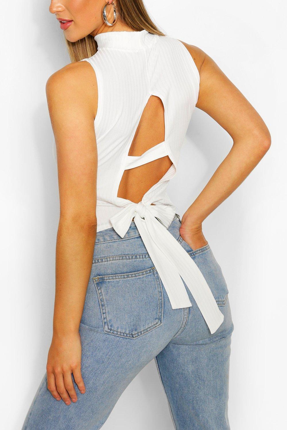 High neck tie top clearance