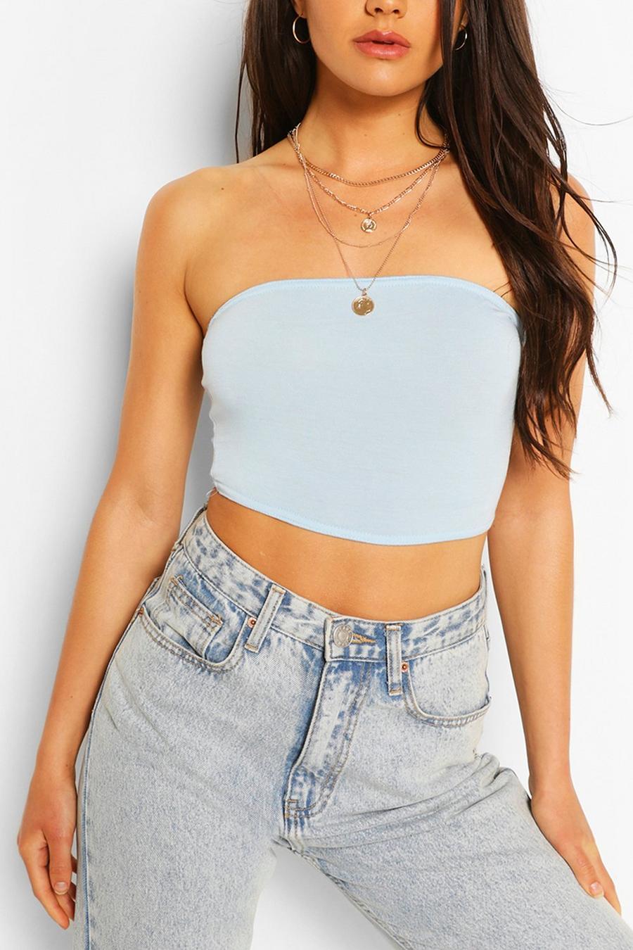 Sky Basic Jersey Knit Tube Top image number 1