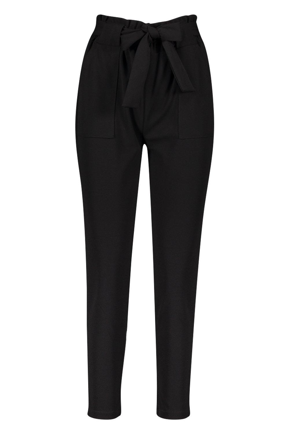 Plus Crepe Belt Detail Flare Pants