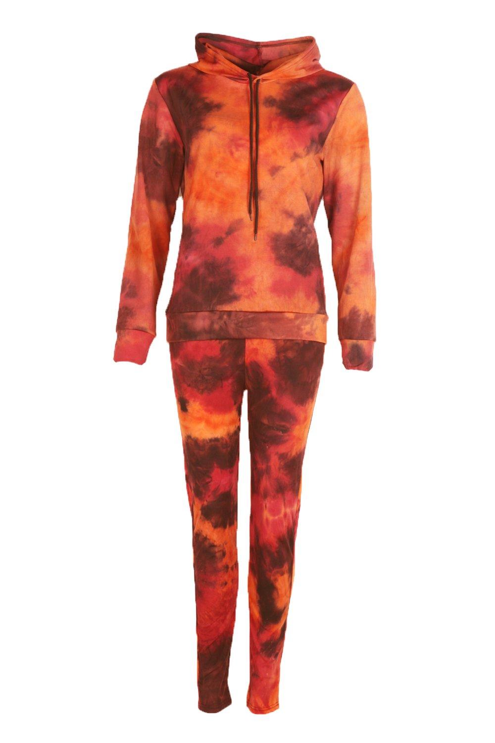 orange velvet tracksuit