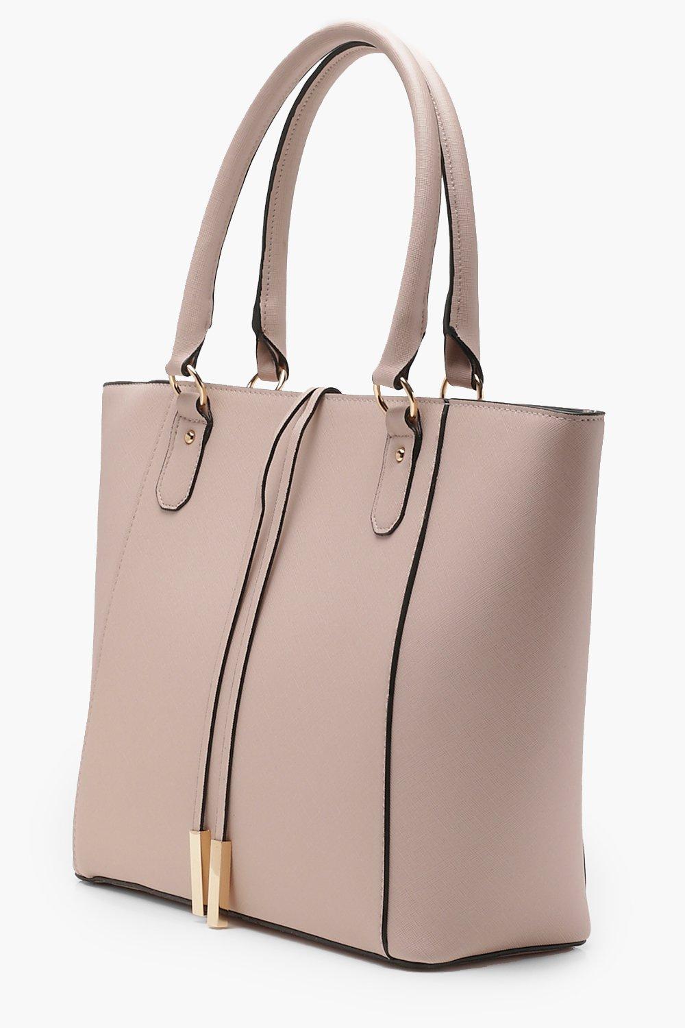 structured crosshatch tote bag