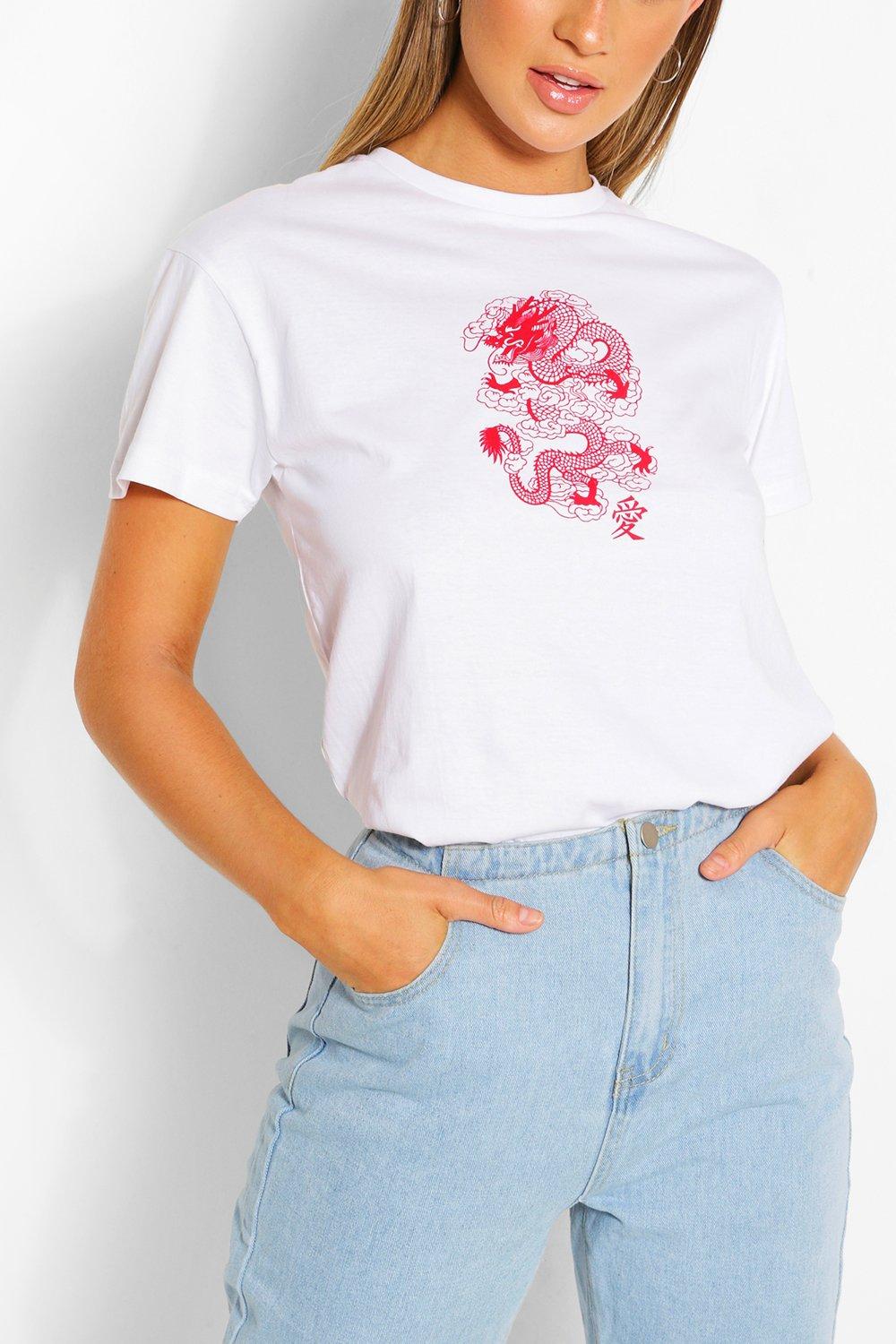 dragon print t shirt