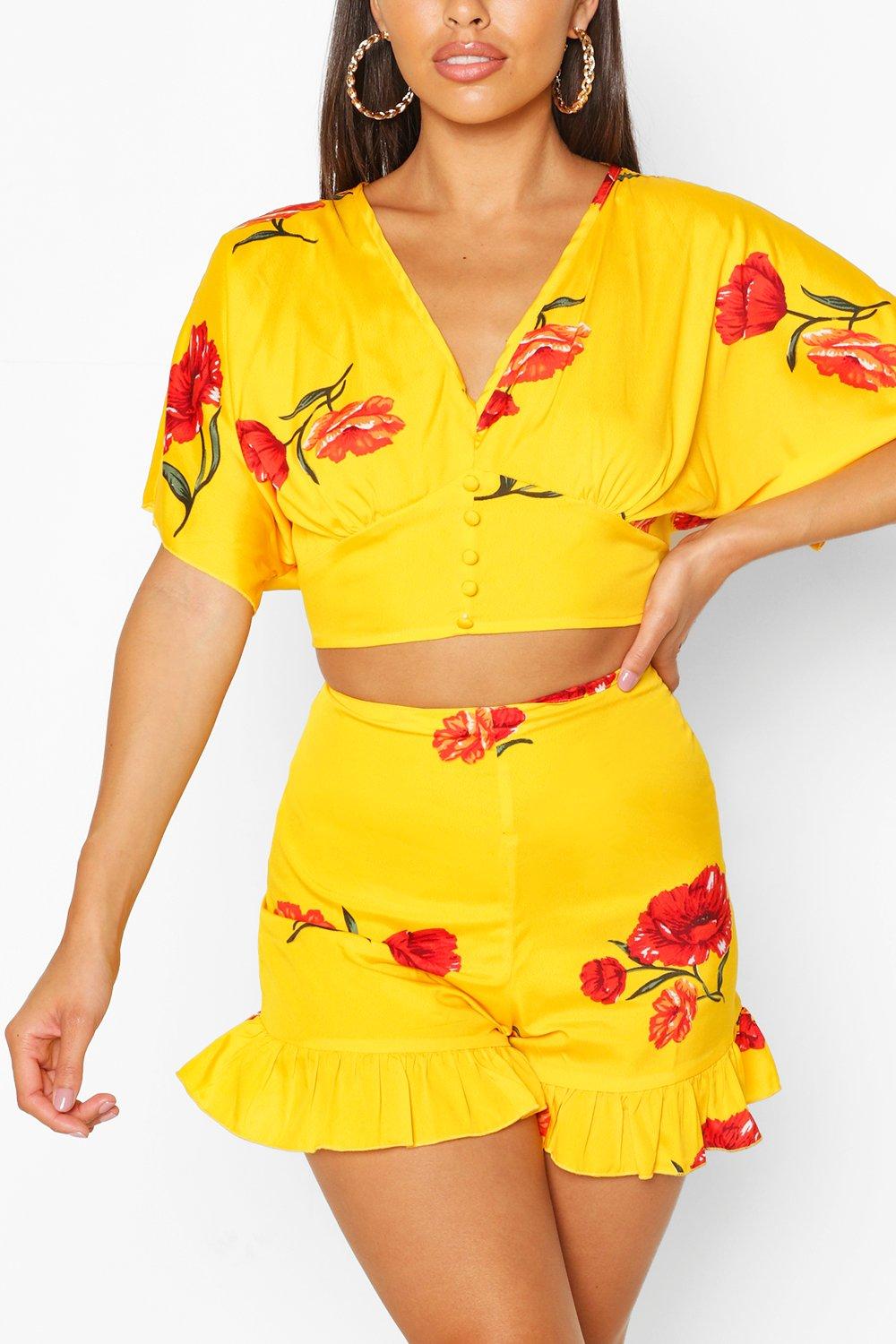 boohoo yellow top