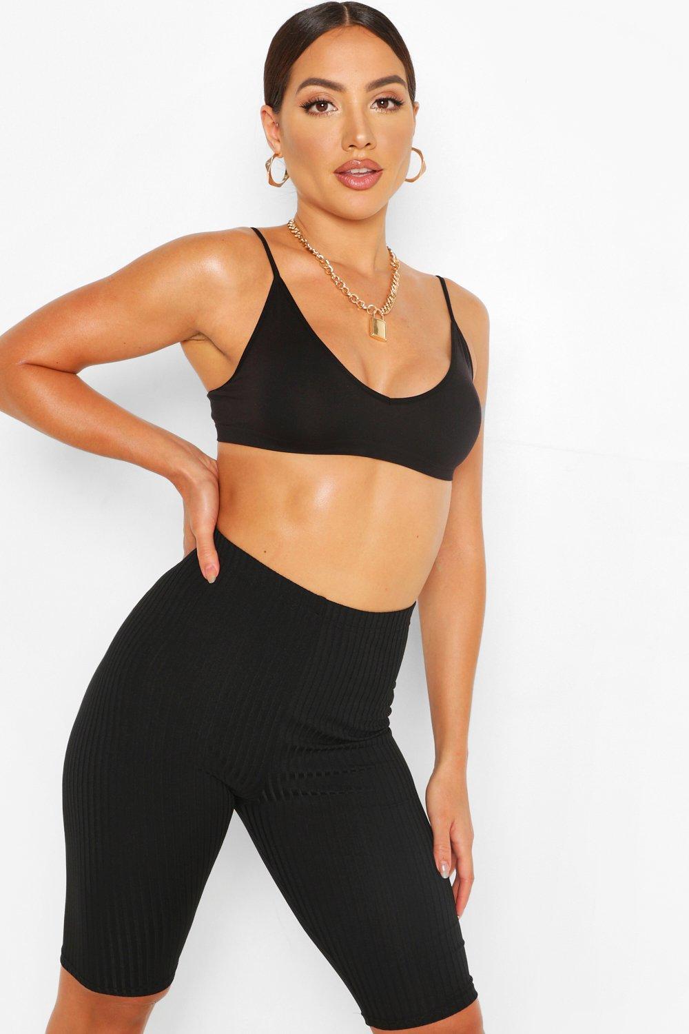 boohoo black cycling shorts