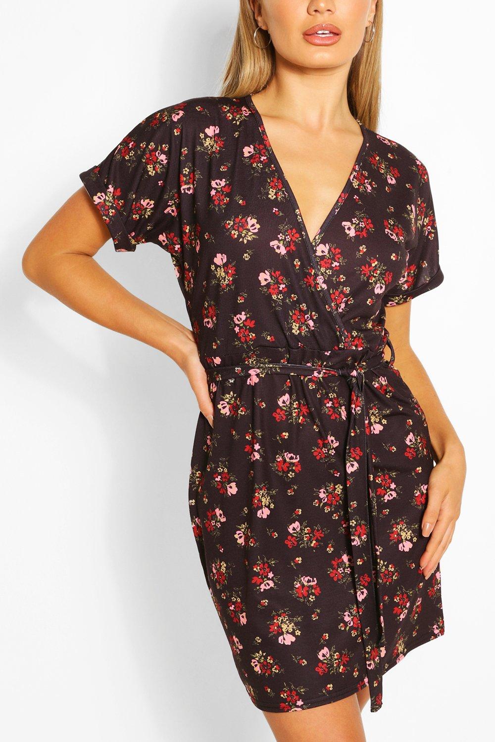 floral tie dress