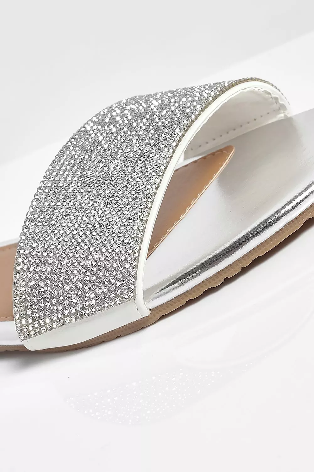 Wide Fit Diamante Sliders