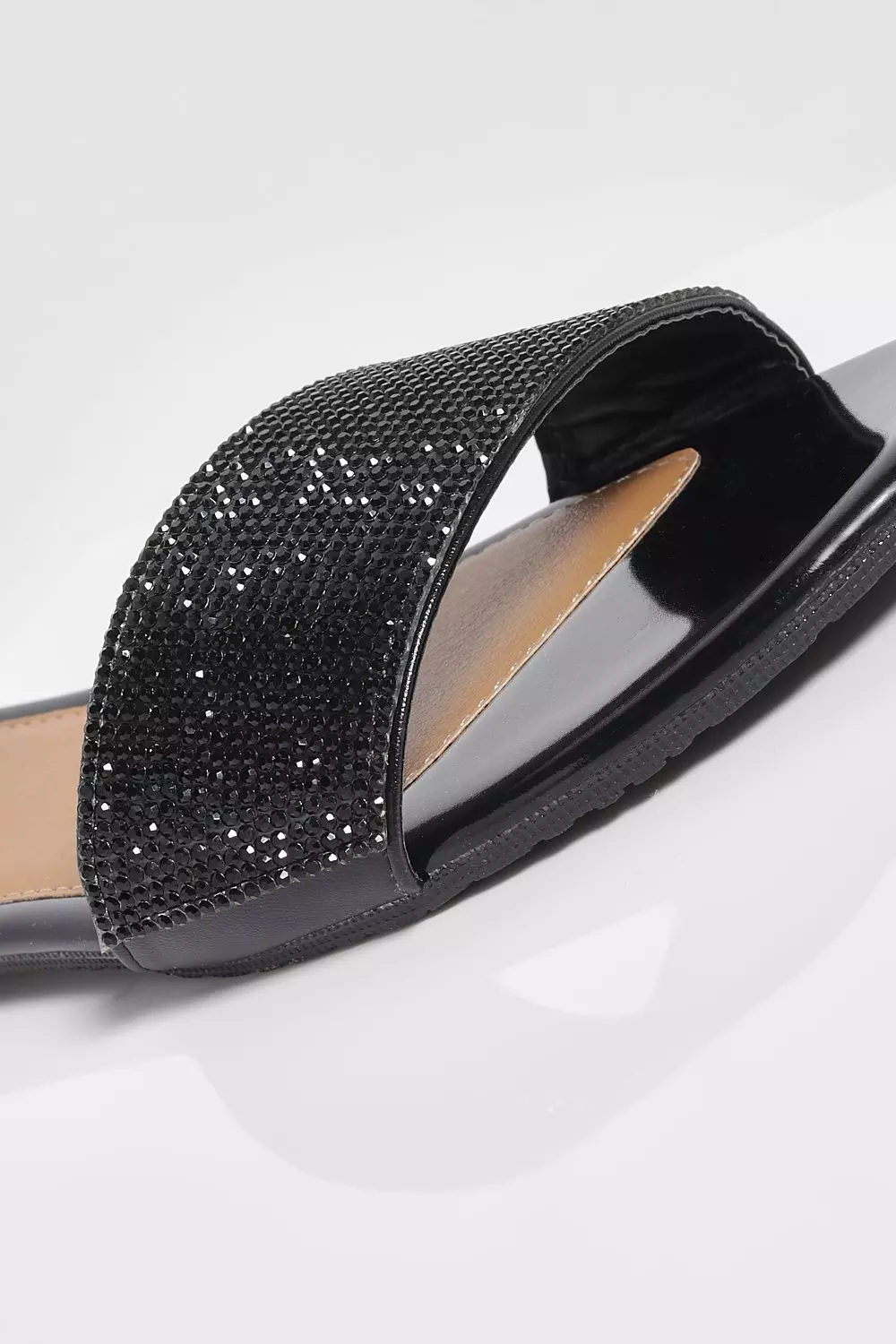 Wide fit clearance diamante sliders