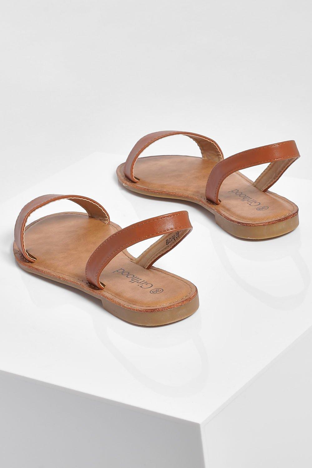 brown sandals with two straps