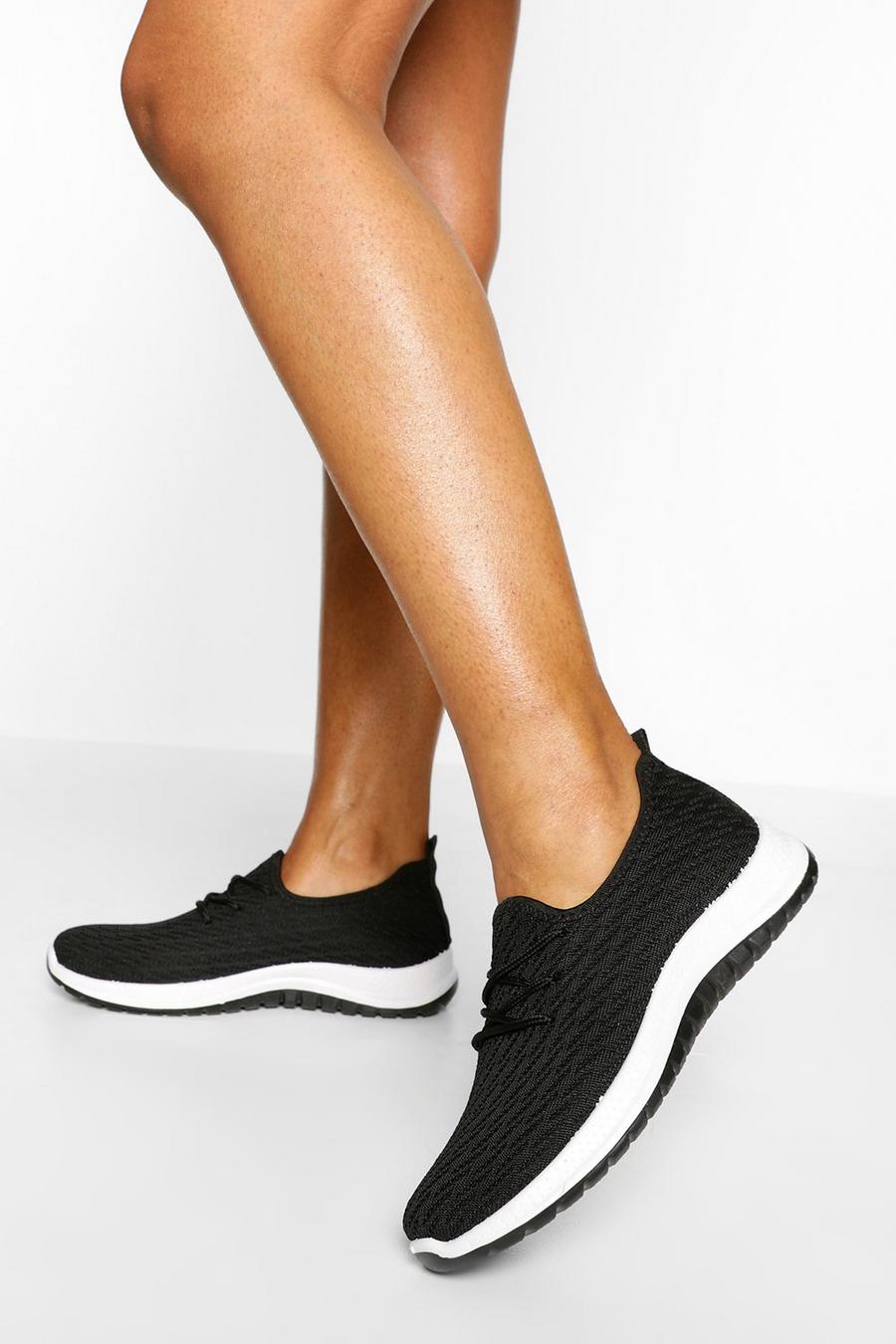 Basic Knitted Running Sneakers image number 1