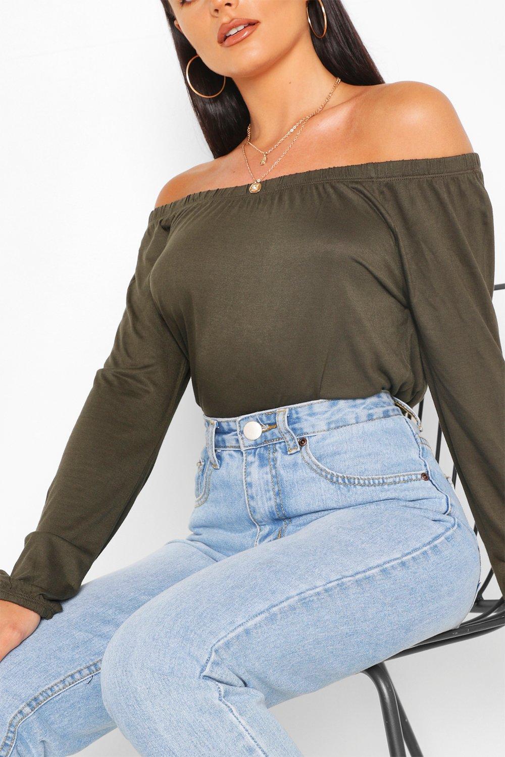 Boohoo bardot online top