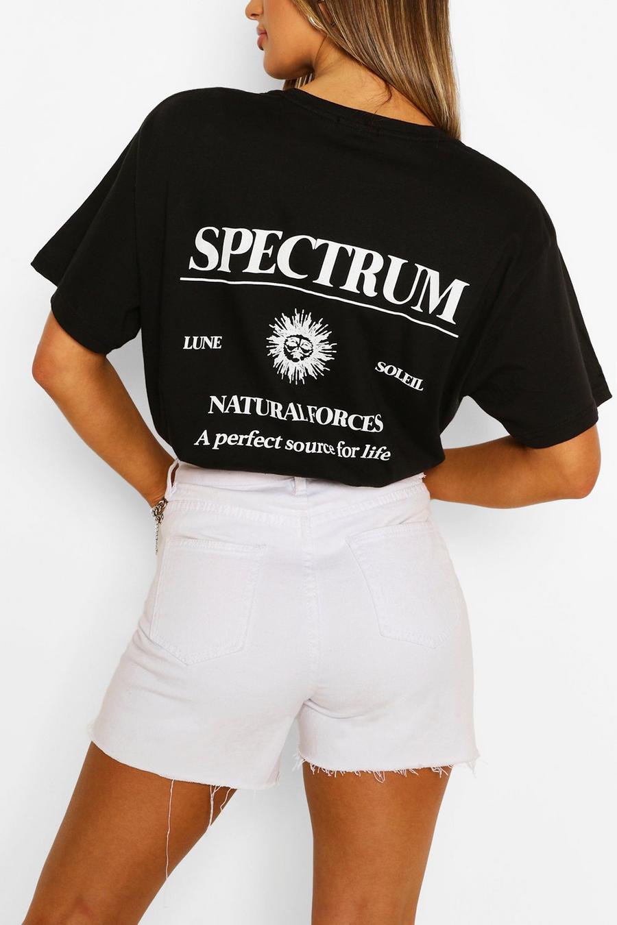 "Spectrum" T-shirt med tryck fram och bak image number 1