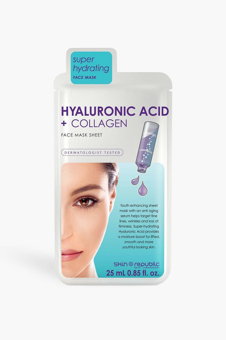 White vit Skin Republic Hyaluronic Acid Collagen Ansiktsmask image number 1