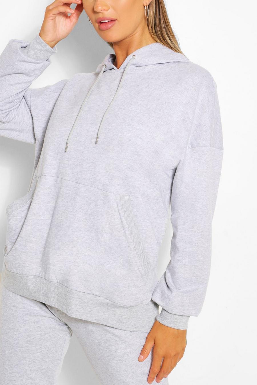Grey marl Supersoft Oversized Hoodie image number 1