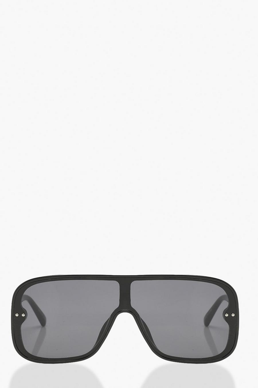 Oversized Sonnenbrille mit abgeflachtem Rahmen image number 1
