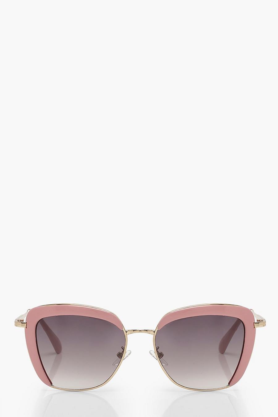 Pink Framed Oversized Sunglasses image number 1