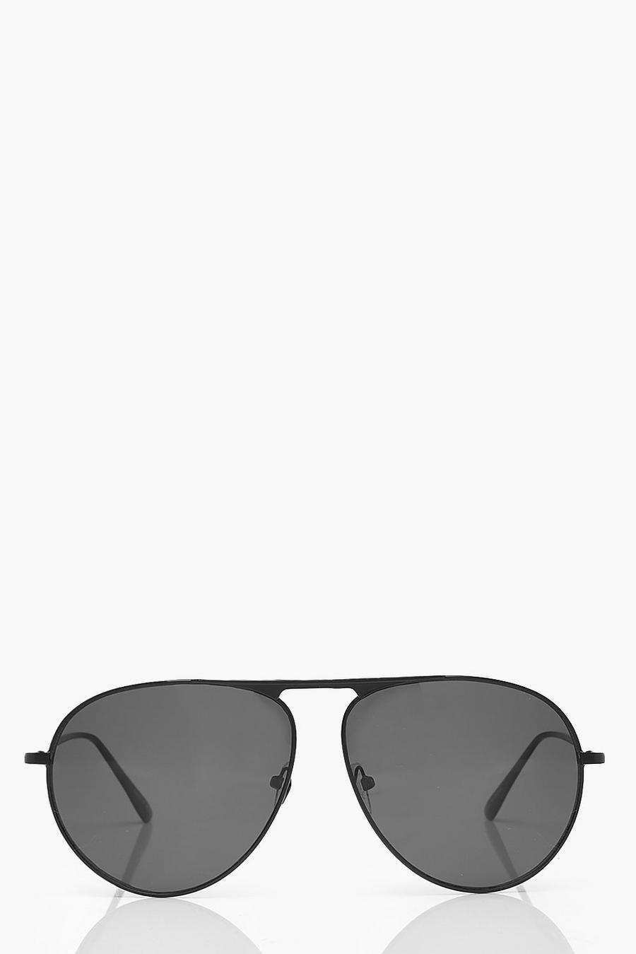 שחור משקפי שמש בסגנון טייסים image number 1