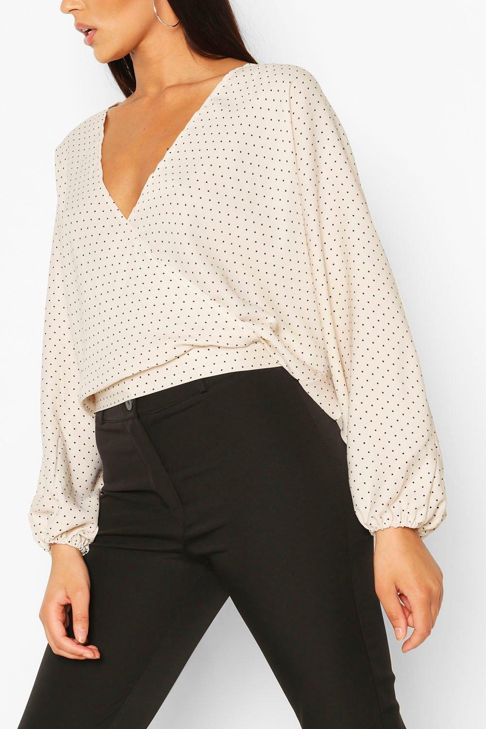 boohoo wrap tops