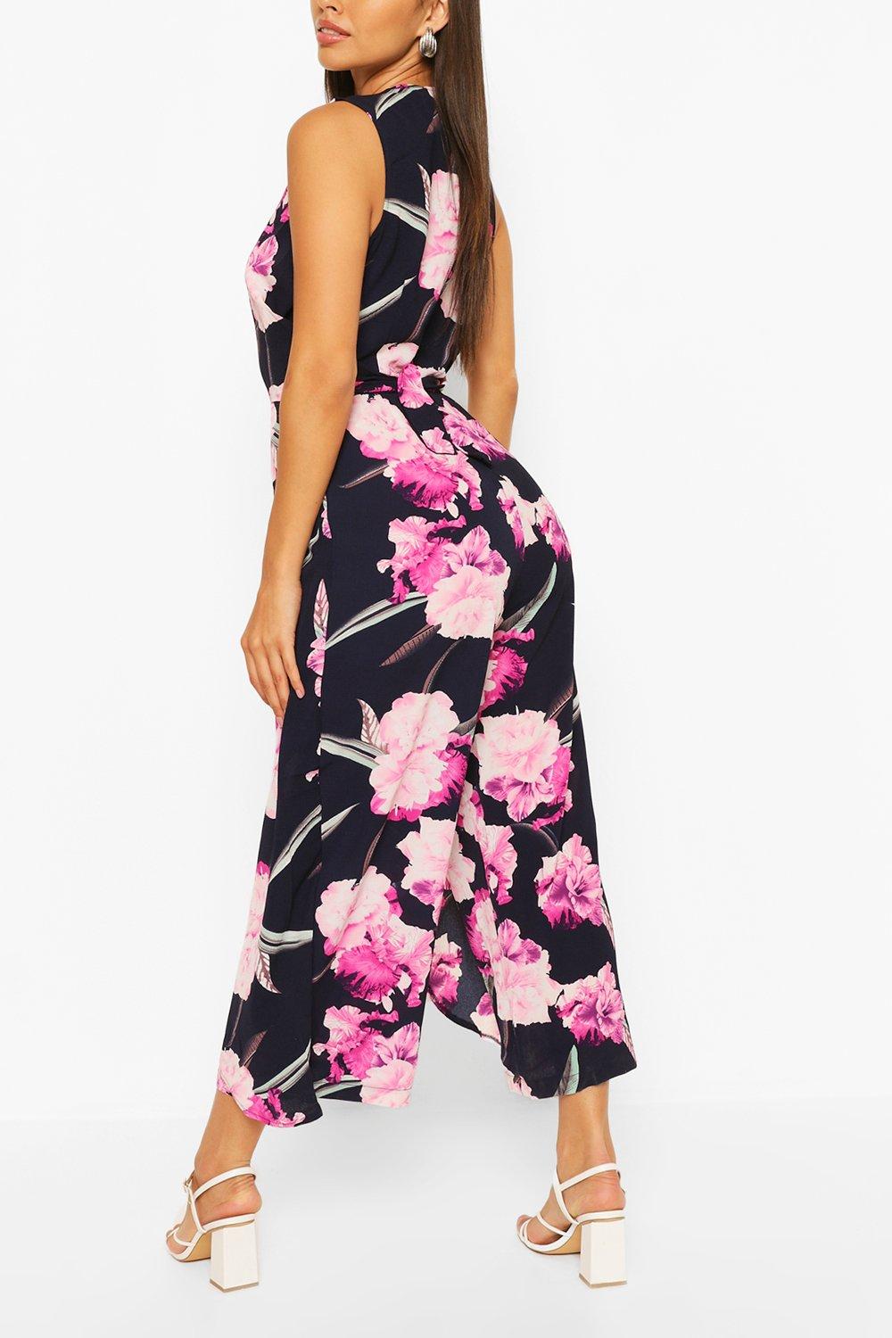 floral jumpsuit boohoo