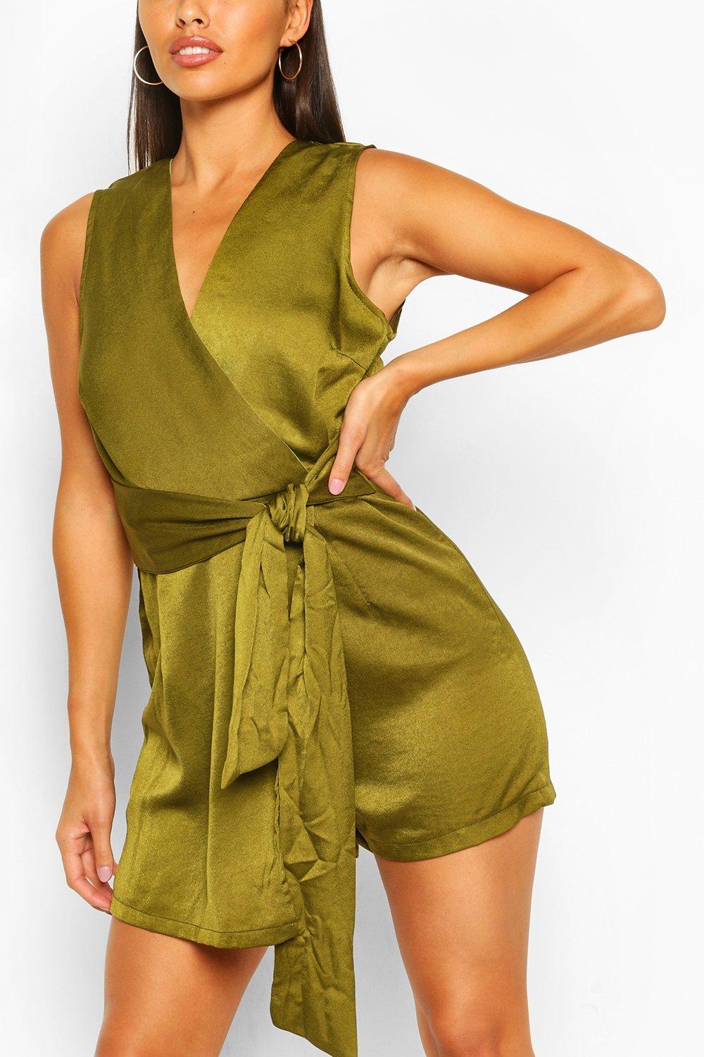 wrap tie romper