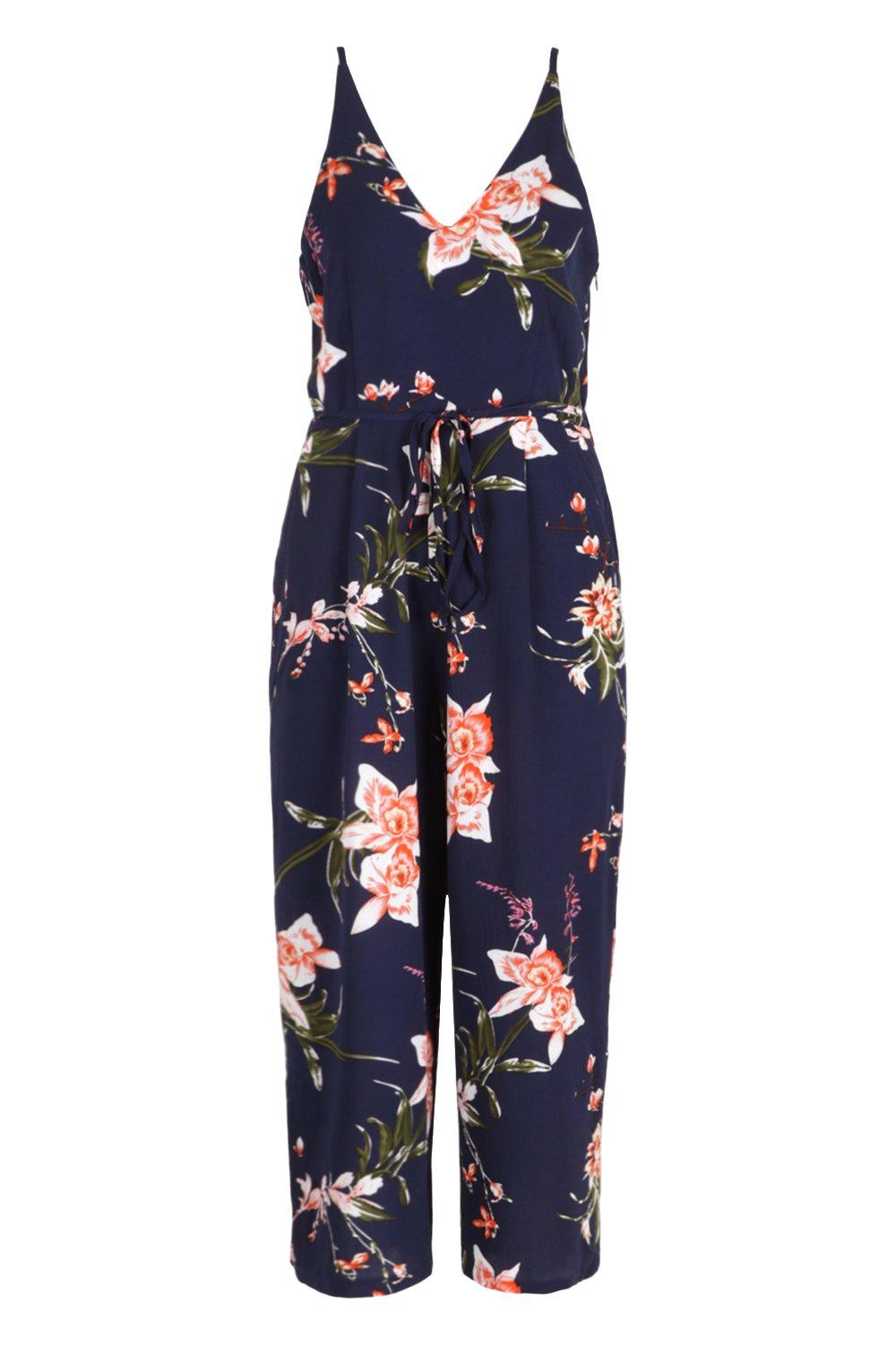 Floral hot sale jumpsuit boohoo