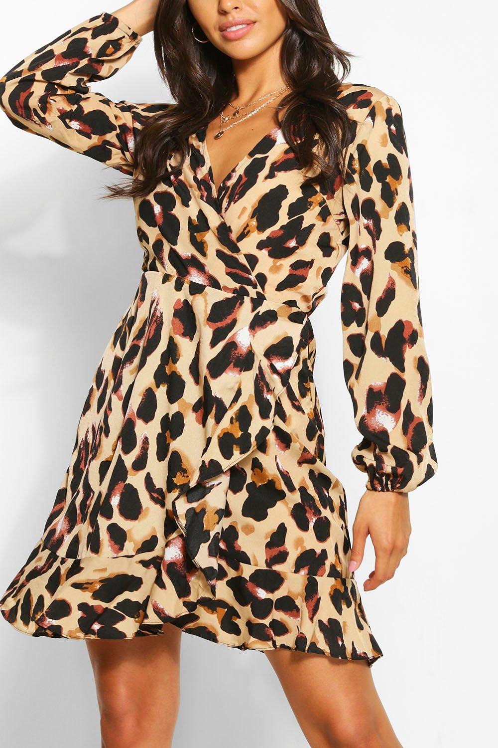 leopard print skater dress