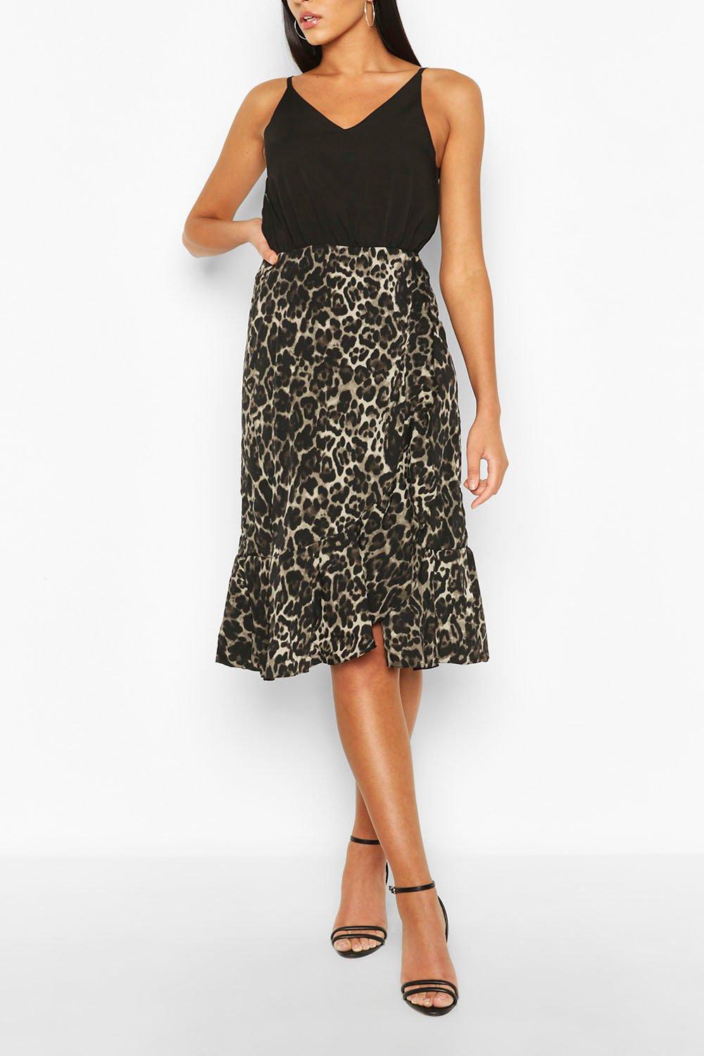 Leopard Print Midi Dress | boohoo