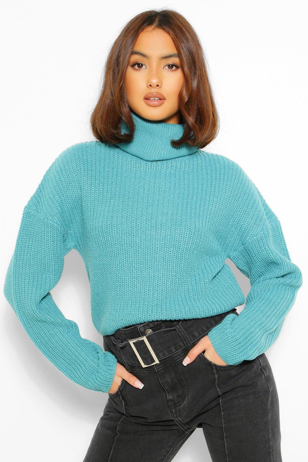teal knitted jumper