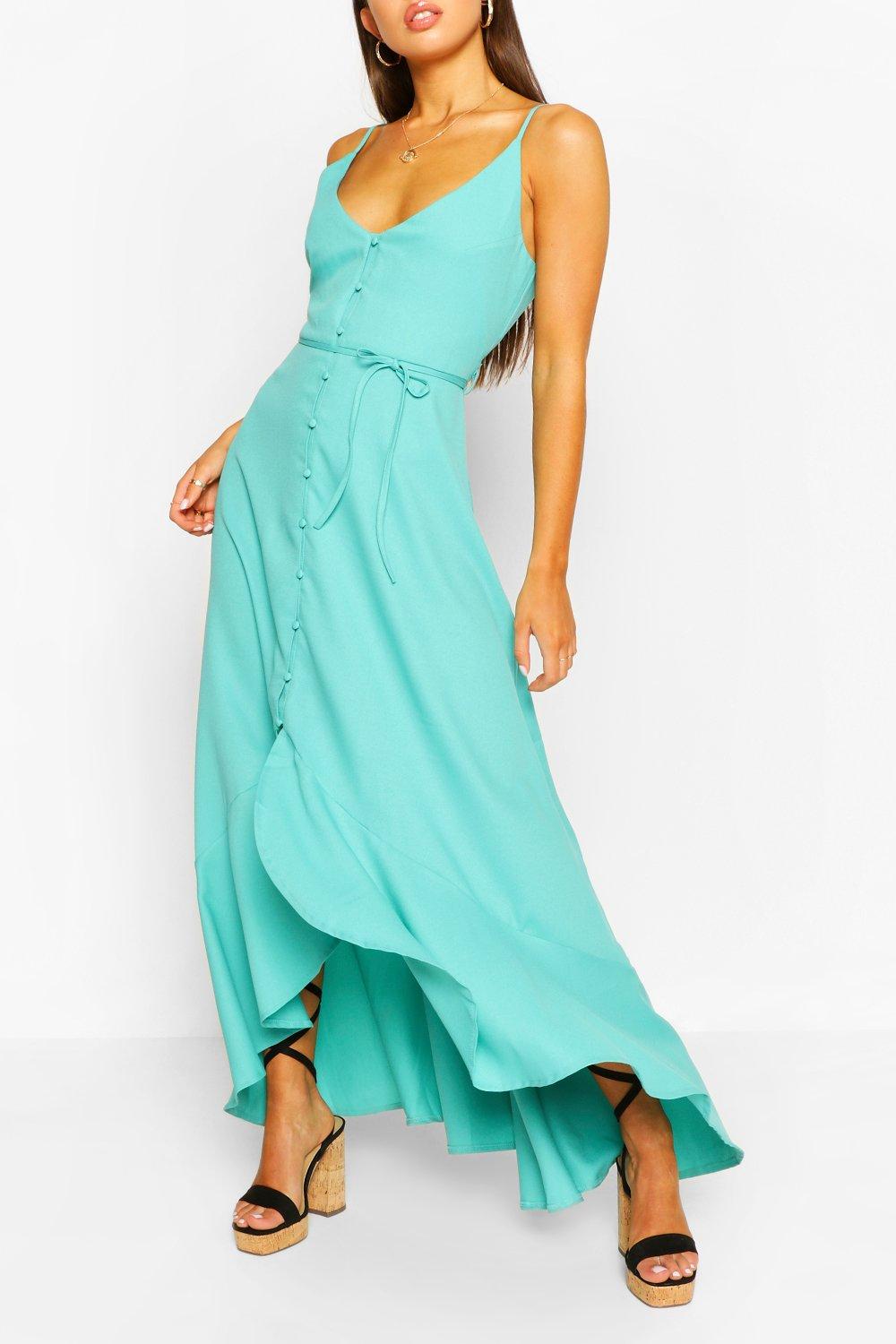 boohoo turquoise dress