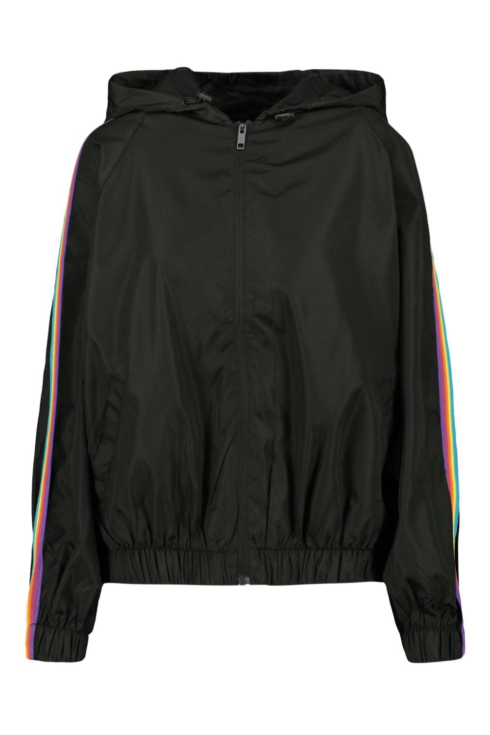 Rainbow hot sale striped windbreaker