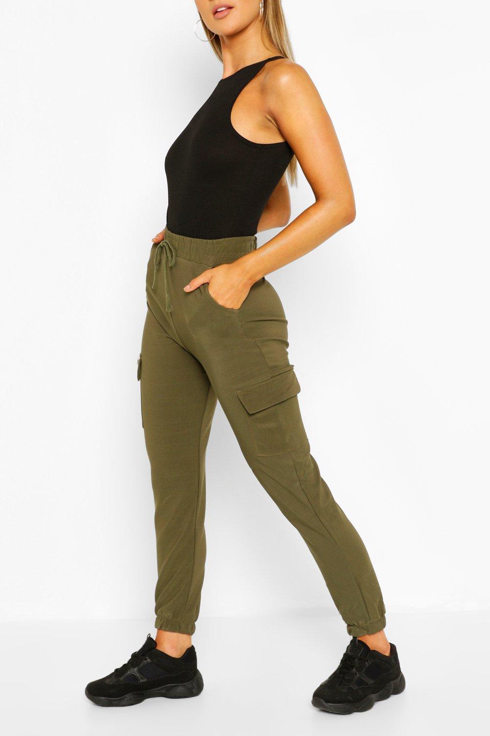 boohoo black cargo pants