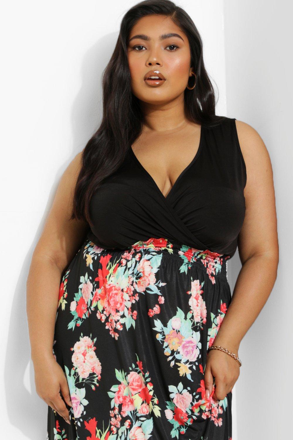 Boohoo floral 2 in 1 sales maxi dress