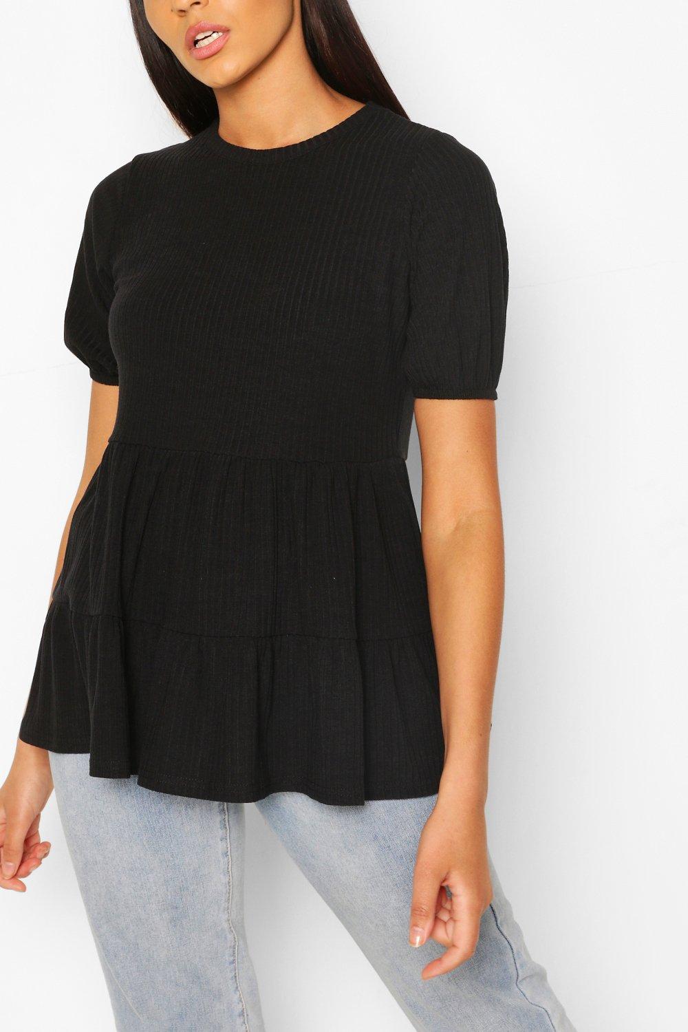 black smock top