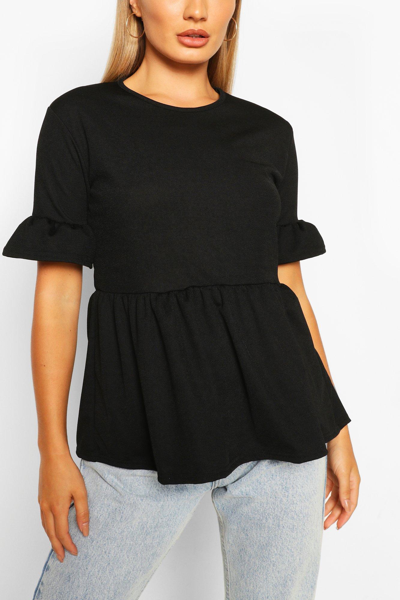 square neck peplum blouse