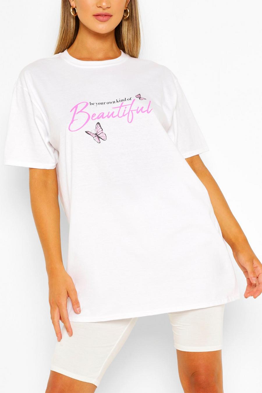 BEAUTIFUL BUTTERFLY SLOGAN TSHIRT image number 1