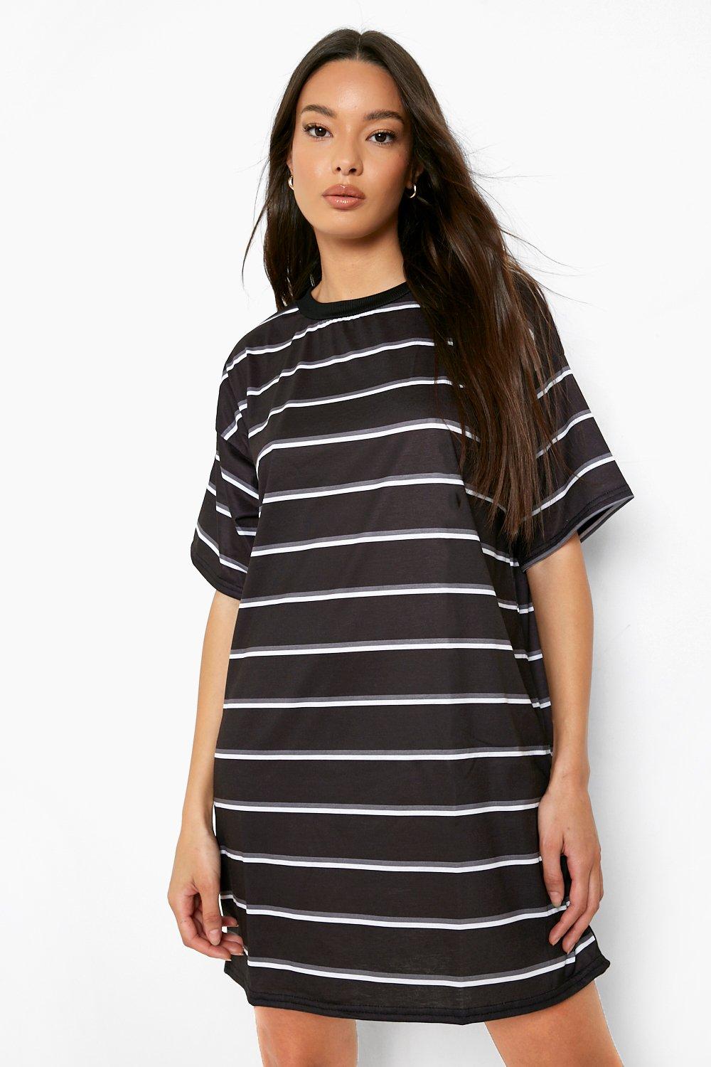 Stripe Oversized T-Shirt Dress