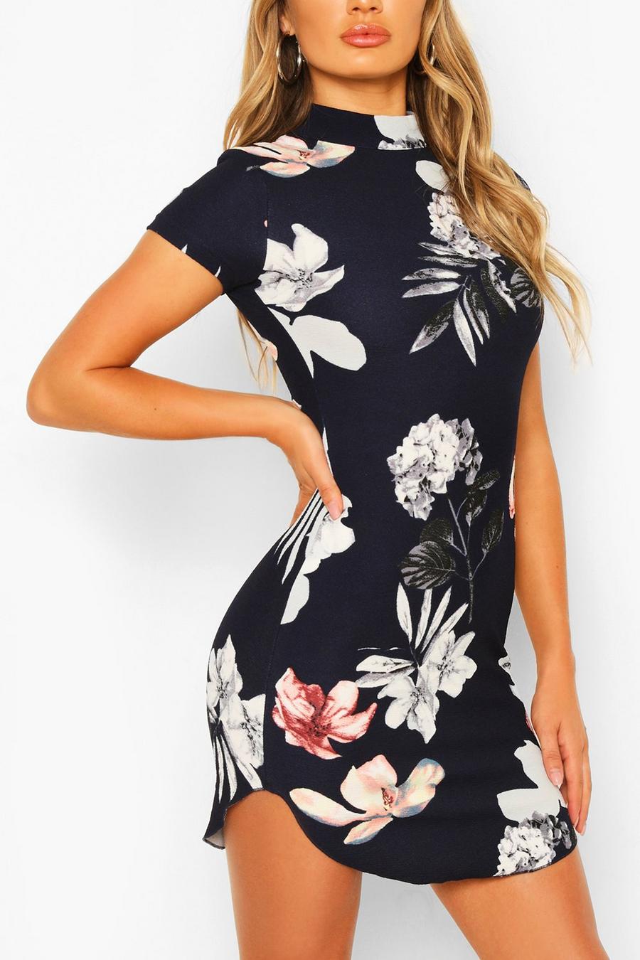 Floral Bodycon Mini Dress image number 1