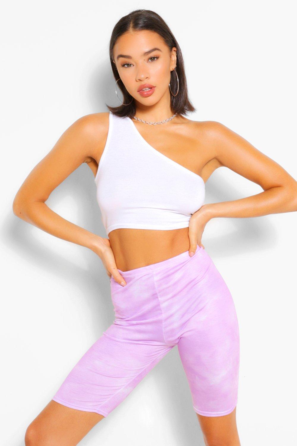 lilac biker shorts