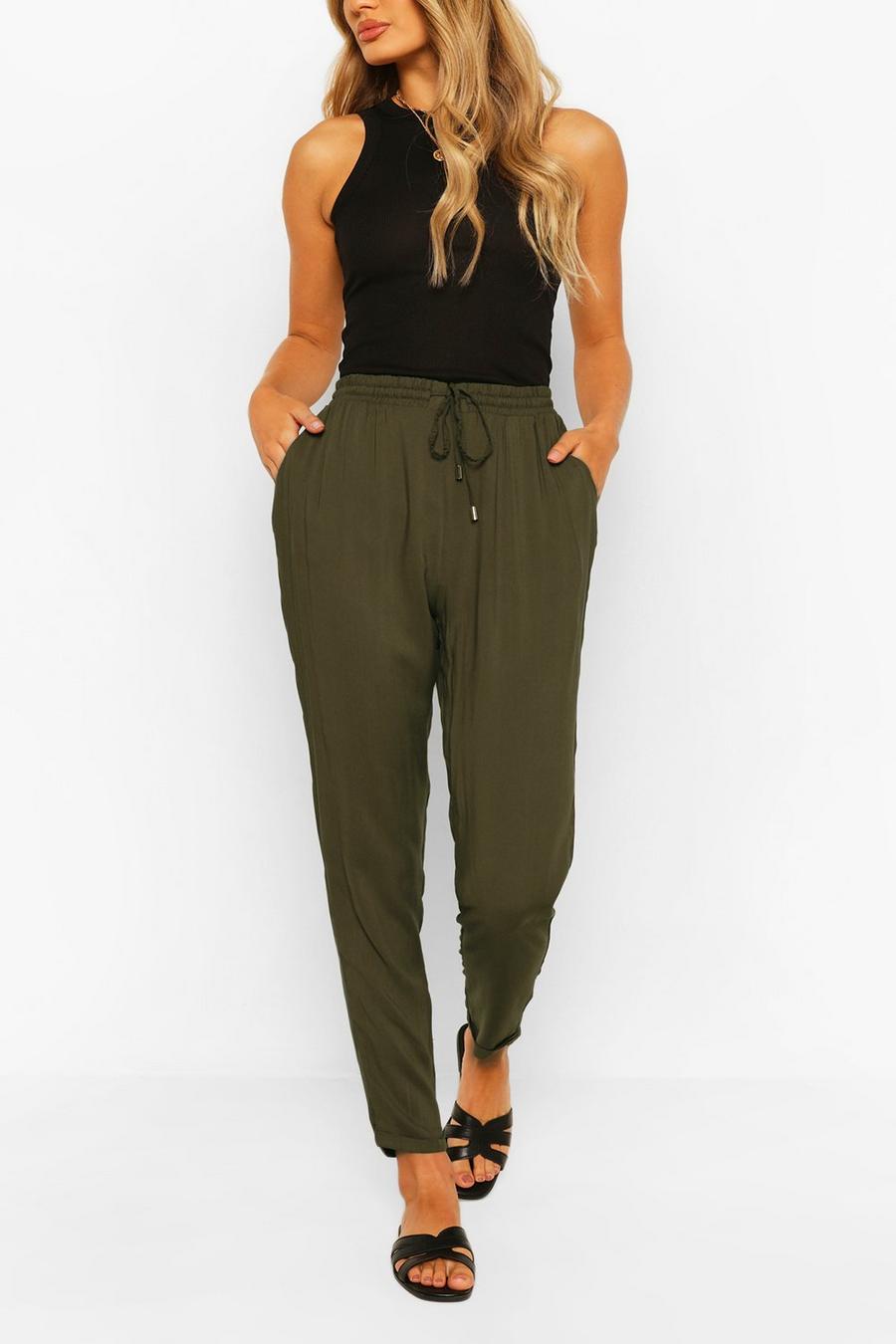Khaki Relaxed Fit Casual Joggers image number 1