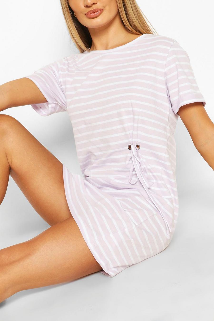 Striped T-shirt Dress image number 1