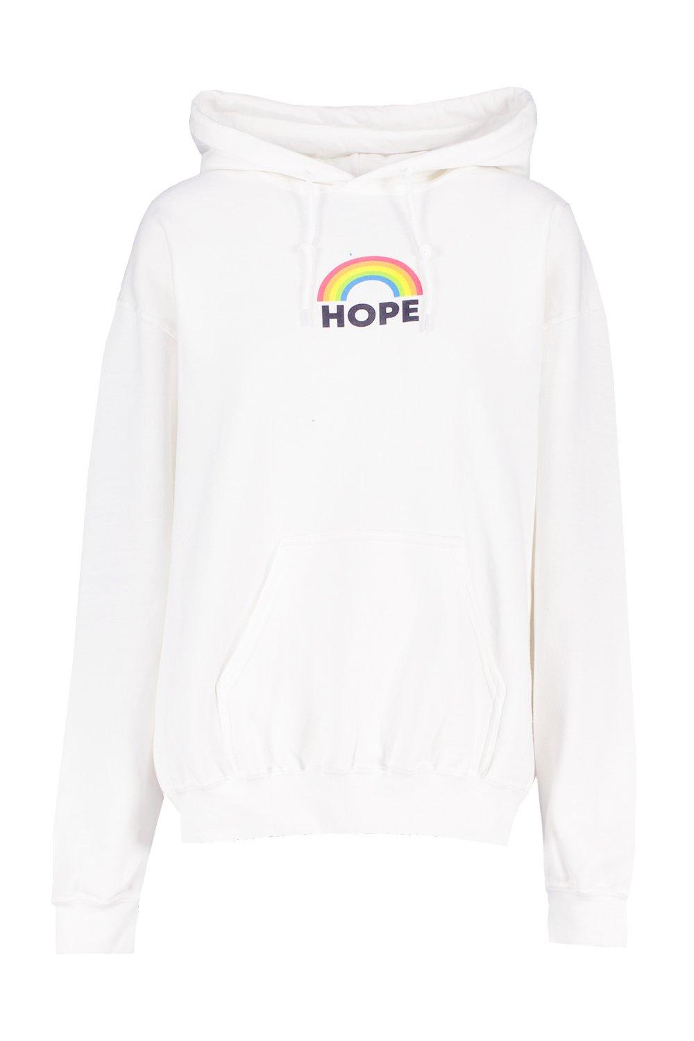 Hope rainbow hoodie sale