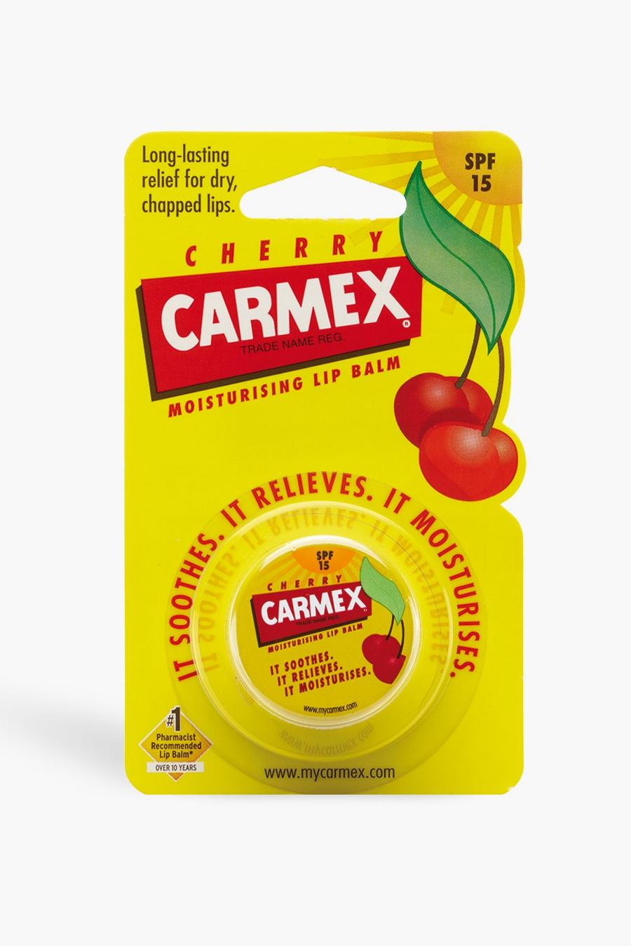 Yellow Carmex Cherry Läppbalsam i burk image number 1