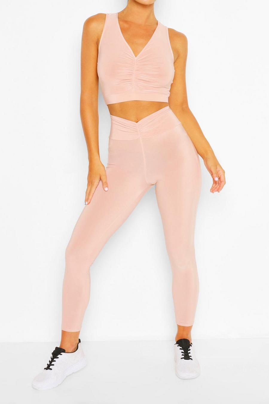 Blush Ruch Front Workout Leggings image number 1