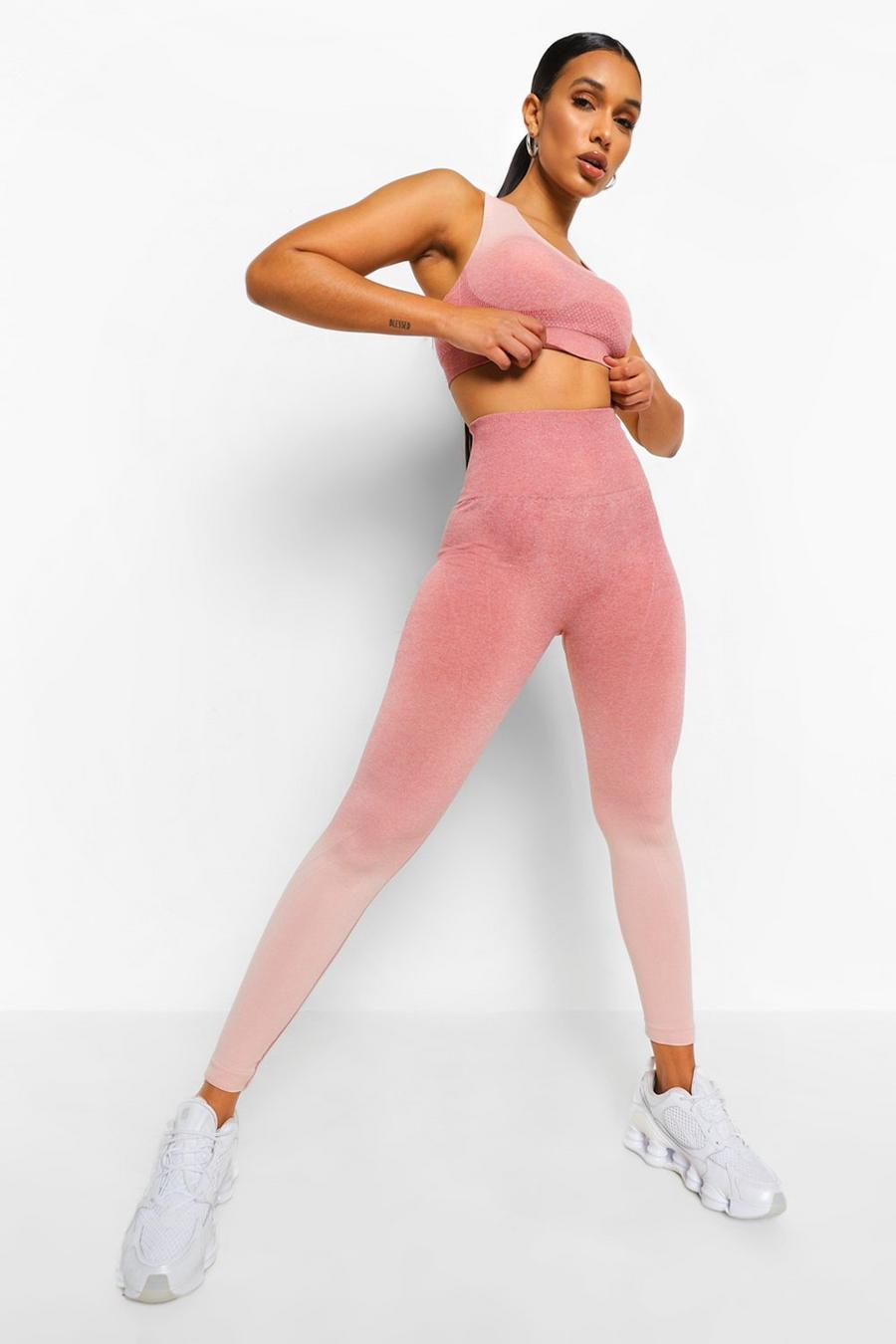 Blush Ombre Sports Leggings image number 1