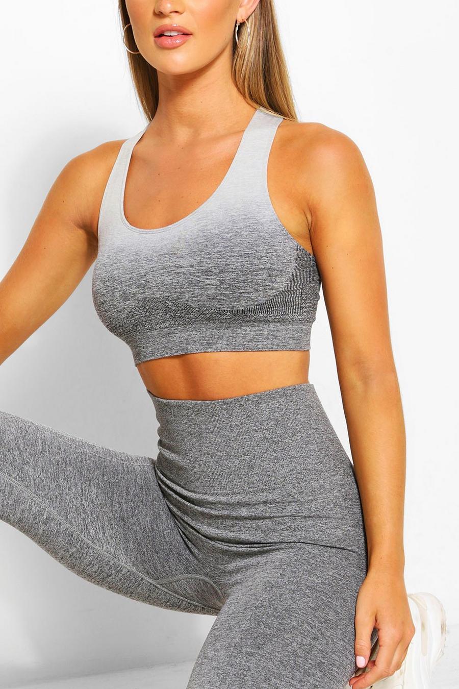 Grey Ombre Sports Bra image number 1