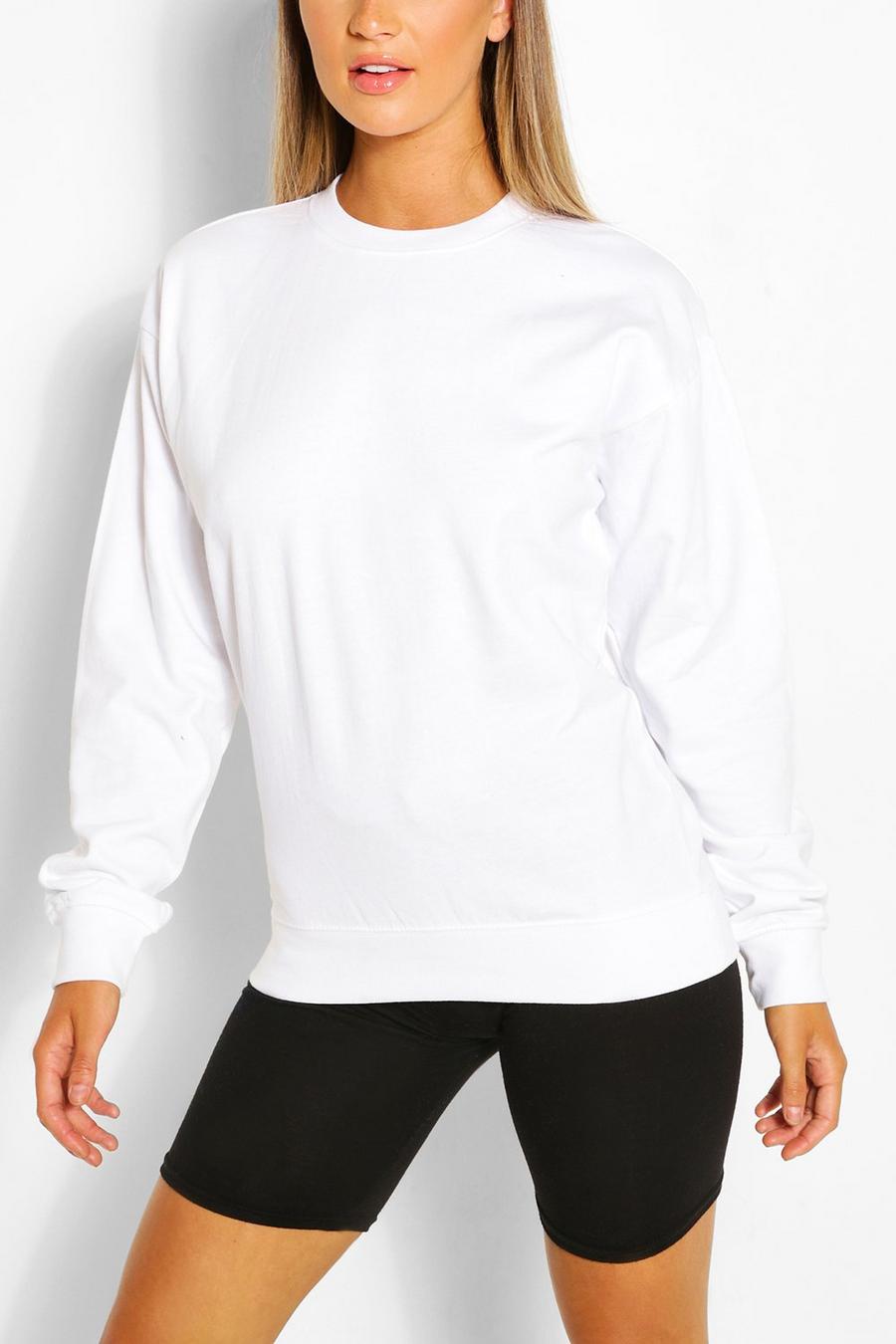 White Oversized Sweatshirt image number 1