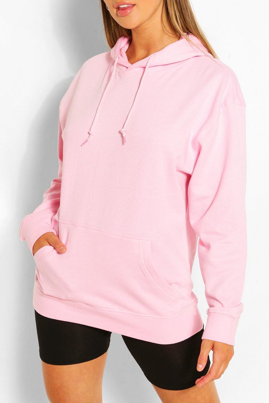 Sudadera ancha con capucha , Pink image number 1