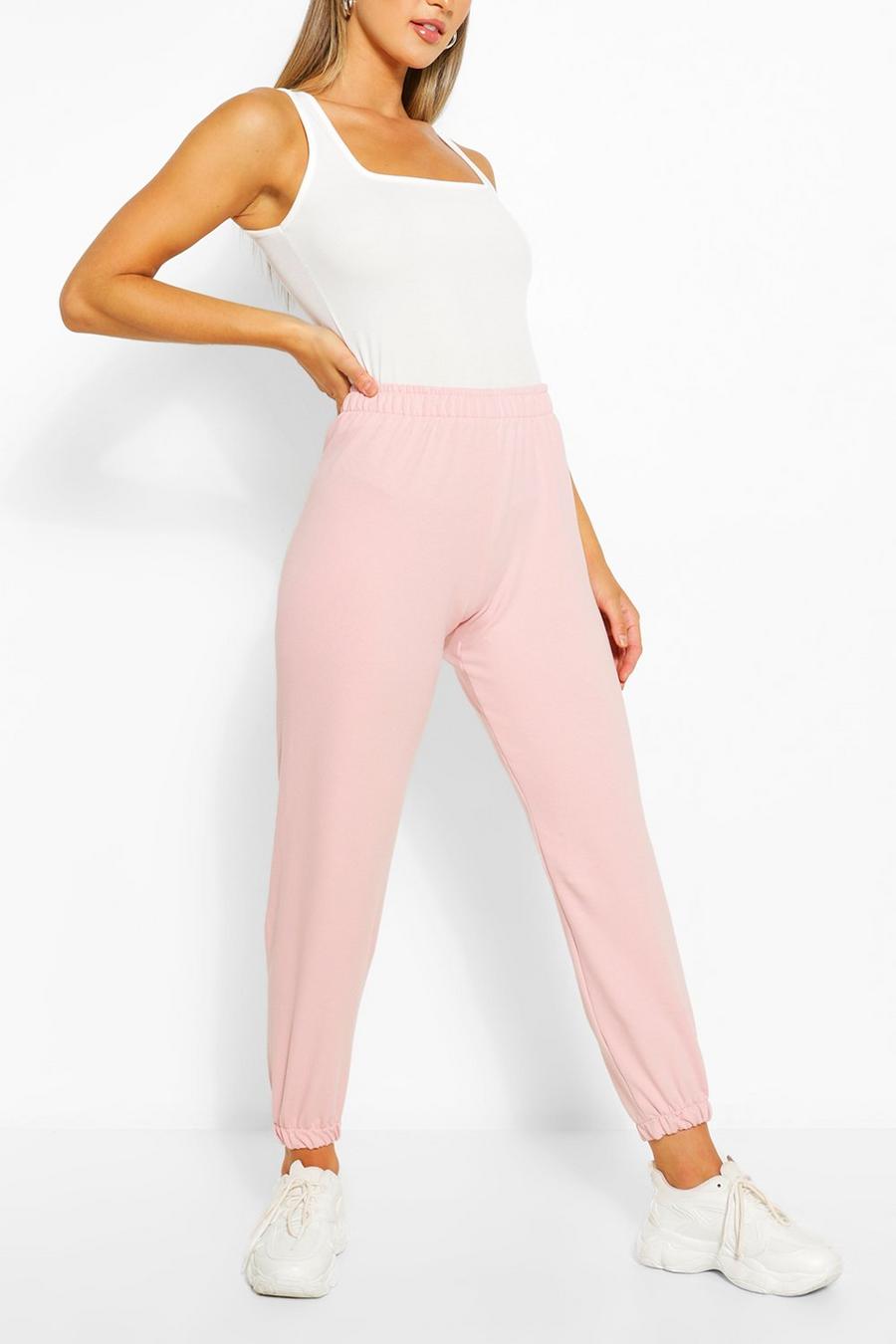 Jogging coupe oversize taille haute, Rose pale image number 1
